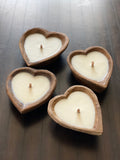 Mini Heart Wooden Bowls
