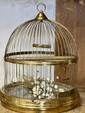 Vintage Leon Mfg Hanging Brass Bird Cage 1900's